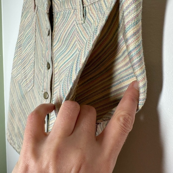 ANTHROPOLOGIE Pilcro & the Letterpress Pastel Candy Stripe Chino Skirt Size 4 - Picture 3 of 8